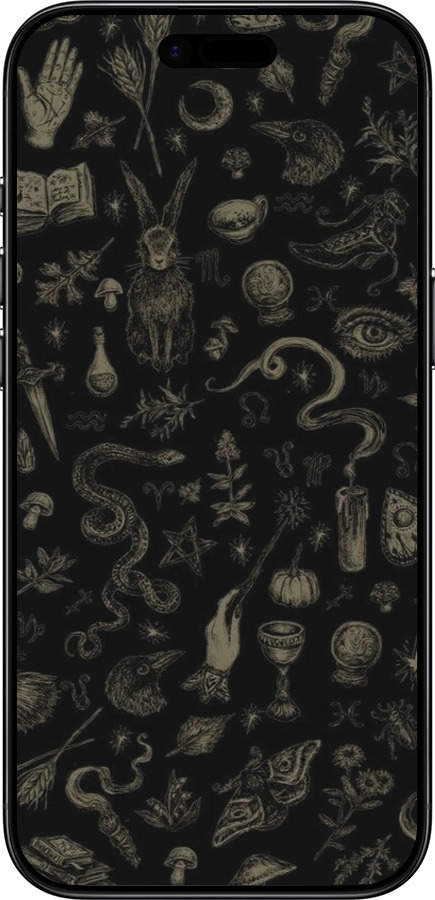 TPU чехол Мистический коллаж с травами и магическими символами для Apple iPhone 17 AIR - 6428b-4032 изображение 