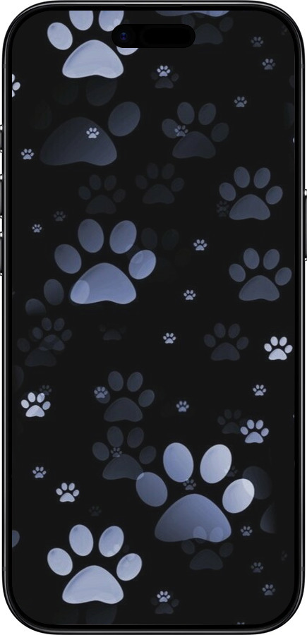 TPU чехол С синими отпечатками лап для Apple iPhone 17 AIR - 6441b-4032 изображение 