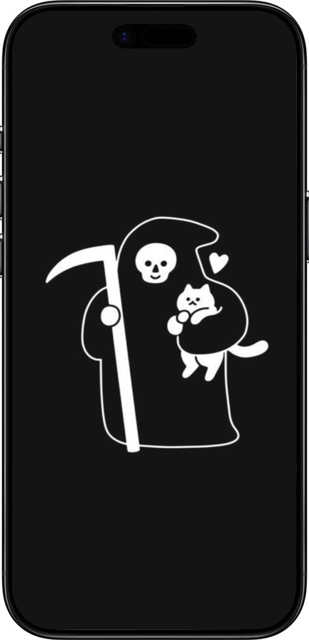 TPU чехол Минималистичный арт: смерть и кошка для Apple iPhone 17 AIR - 6529b-4032 изображение 