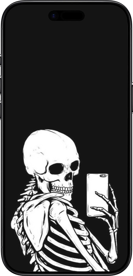 TPU чехол Скелет робить Selfie для Apple iPhone 17 AIR - 6535b-4032 изображение 