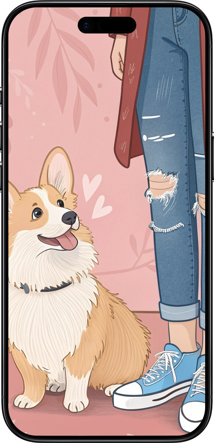 TPU чехол Корги 3 для Apple iPhone 17 AIR - 6707b-4032 изображение 