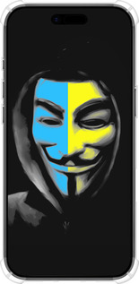 Силикон с усиленными углами чехол Украинский анонимус для Apple iPhone 17 AIR - 1062sp-4032 изображение 