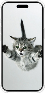 Силикон с усиленными углами чехол Летящий котёнок для Apple iPhone 17 AIR - 2322sp-4032 изображение 