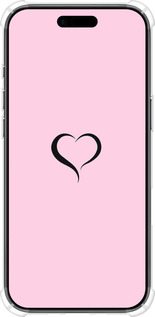 Силіконовий протиударний с посиленими кутами чехол Серце 1 для Apple iPhone 17 AIR - 4730sp-4032 изображение 