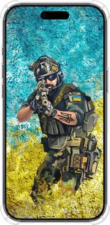 Силикон с усиленными углами чехол Воин ЗСУ для Apple iPhone 17 AIR - 5311sp-4032 изображение 