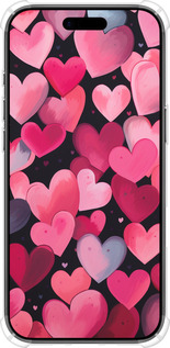 Силикон с усиленными углами чехол Сердечки 4 для Apple iPhone 17 AIR - 5662sp-4032 изображение 