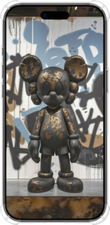Силикон с усиленными углами чехол Bronze kaws v2 для Apple iPhone 17 AIR - 6098sp-4032 изображение 