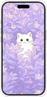 Силикон с усиленными углами чехол Котик в цветах для Apple iPhone 17 AIR - 6390sp-4032 изображение 