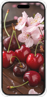 Силикон с усиленными углами чехол Вишня в шоколаде для Apple iPhone 17 AIR - 6698sp-4032 изображение 