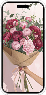 Силикон с усиленными углами чехол Пионы 1 для Apple iPhone 17 AIR - 6705sp-4032 изображение 