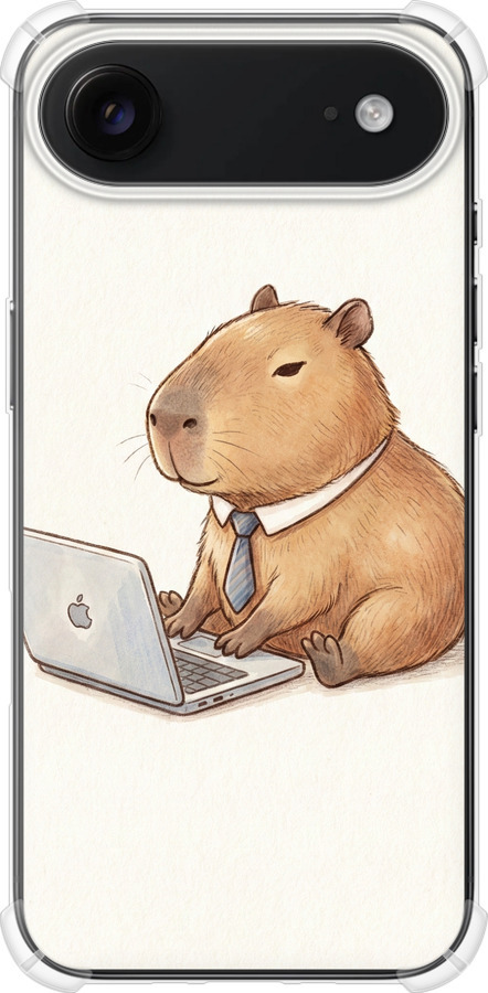 Funny Capybara CEO Working