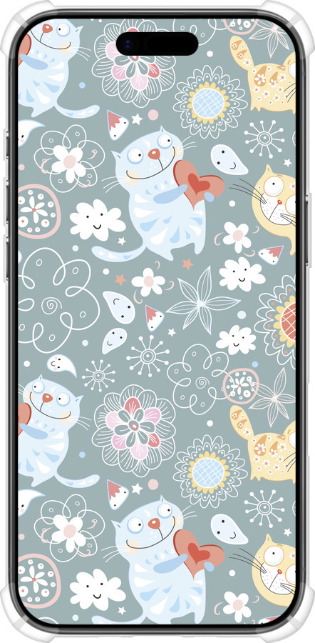 Силикон с усиленными углами чехол Котята v3 для Apple iPhone 17 AIR - 1223sp-4032 изображение 