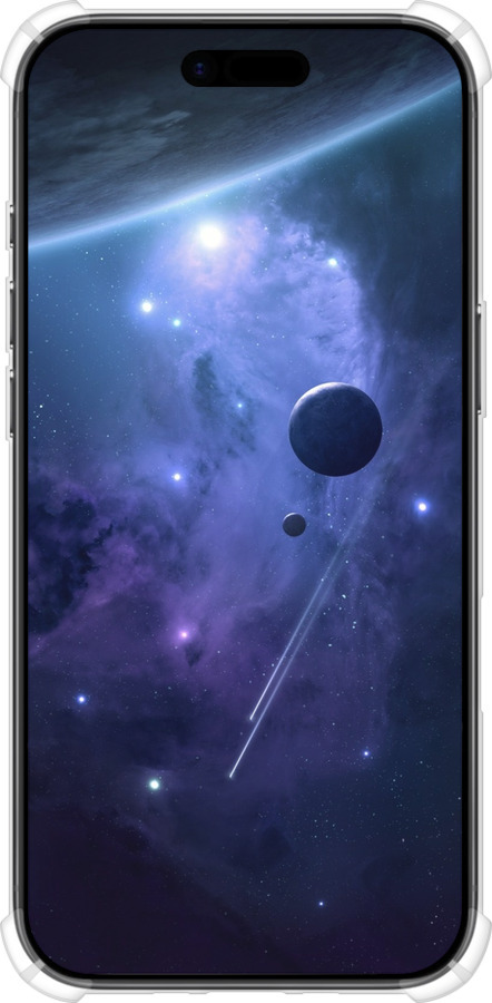 Силикон с усиленными углами чехол Планеты в синем космосе для Apple iPhone 17 AIR - 171sp-4032 изображение 