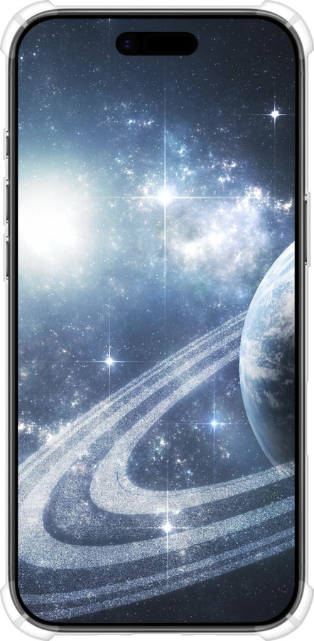 Силикон с усиленными углами чехол Кольца Сатурна для Apple iPhone 17 AIR - 173sp-4032 изображение 