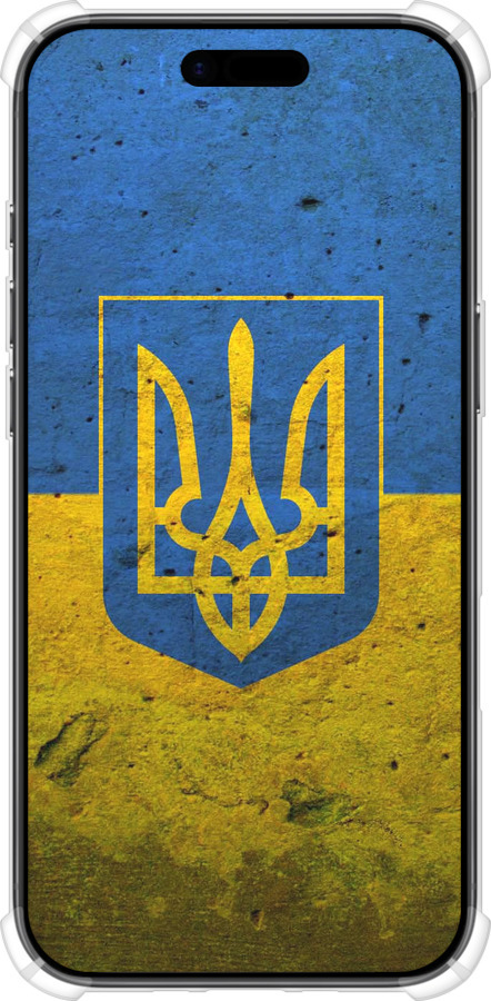 Силикон с усиленными углами чехол Флаг и герб Украины 2 для Apple iPhone 17 AIR - 378sp-4032 изображение 