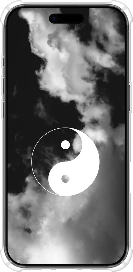 Силикон с усиленными углами чехол Инь и Янь для Apple iPhone 17 AIR - 4389sp-4032 изображение 