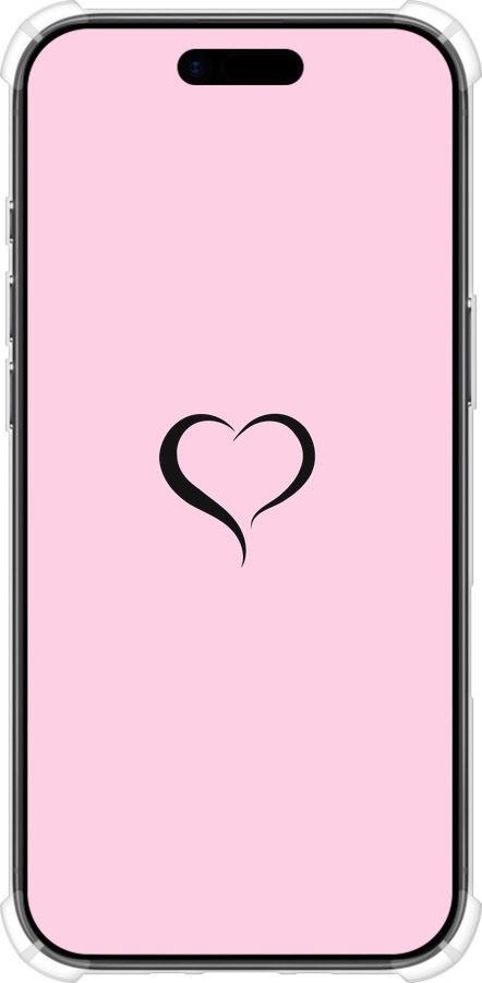 Силіконовий протиударний с посиленими кутами чехол Серце 1 для Apple iPhone 17 AIR - 4730sp-4032 изображение 