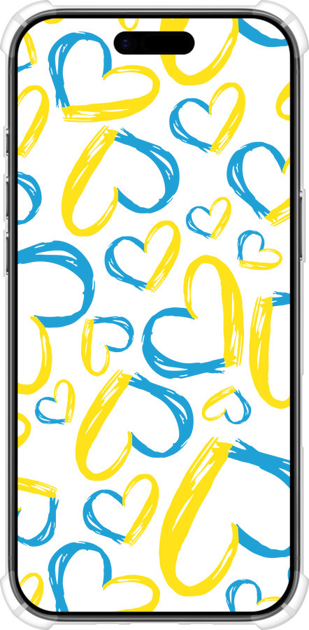 Силикон с усиленными углами чехол Сердца UA для Apple iPhone 17 AIR - 5292sp-4032 изображение 