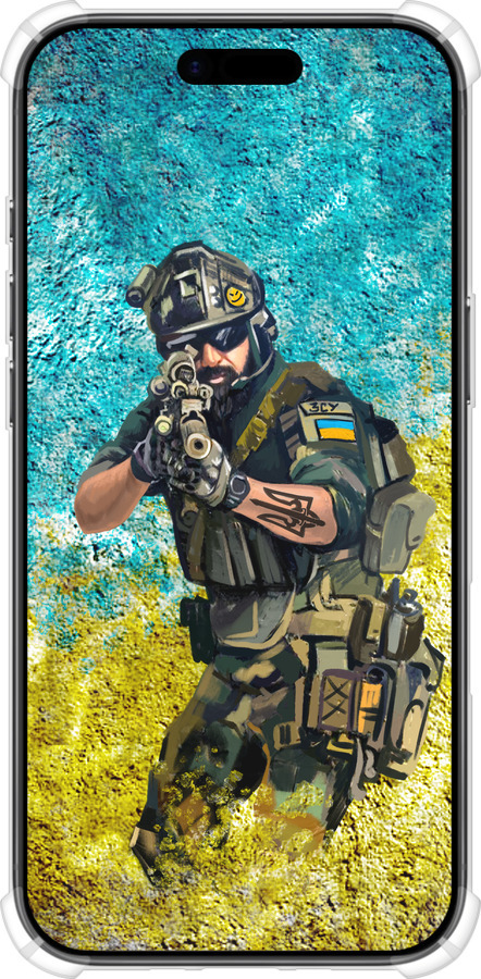 Силикон с усиленными углами чехол Воин ЗСУ для Apple iPhone 17 AIR - 5311sp-4032 изображение 