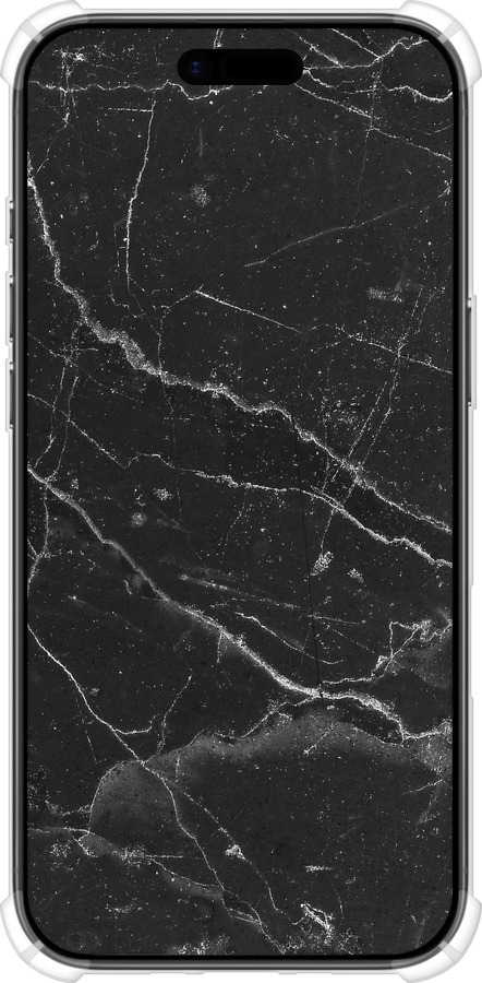 Силикон с усиленными углами чехол Черный мрамор v2 для Apple iPhone 17 AIR - 5568sp-4032 изображение 