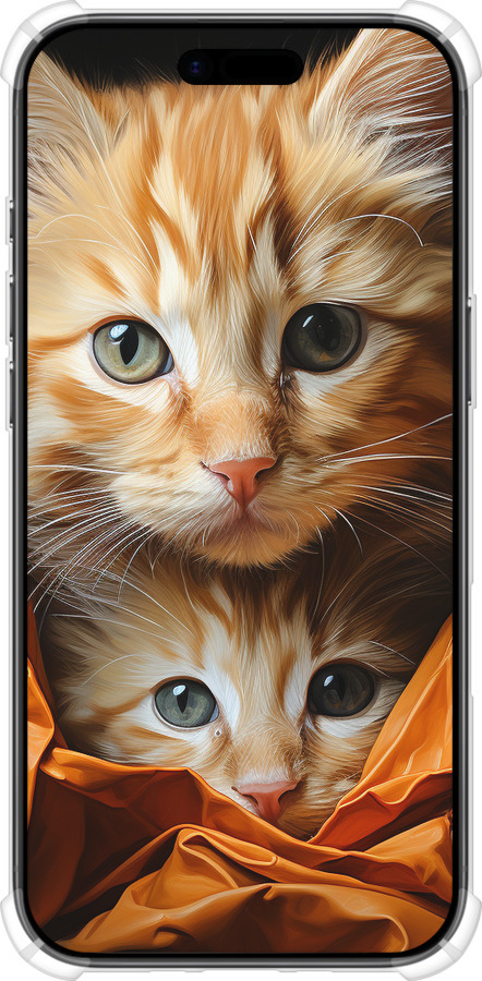 Силикон с усиленными углами чехол Котики 2 для Apple iPhone 17 AIR - 5664sp-4032 изображение 