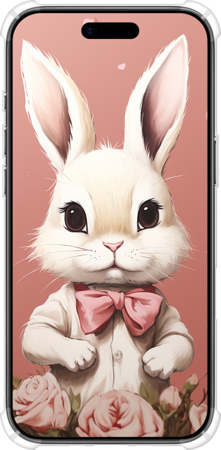 Силикон с усиленными углами чехол Зайчик для Apple iPhone 17 AIR - 5669sp-4032 изображение 