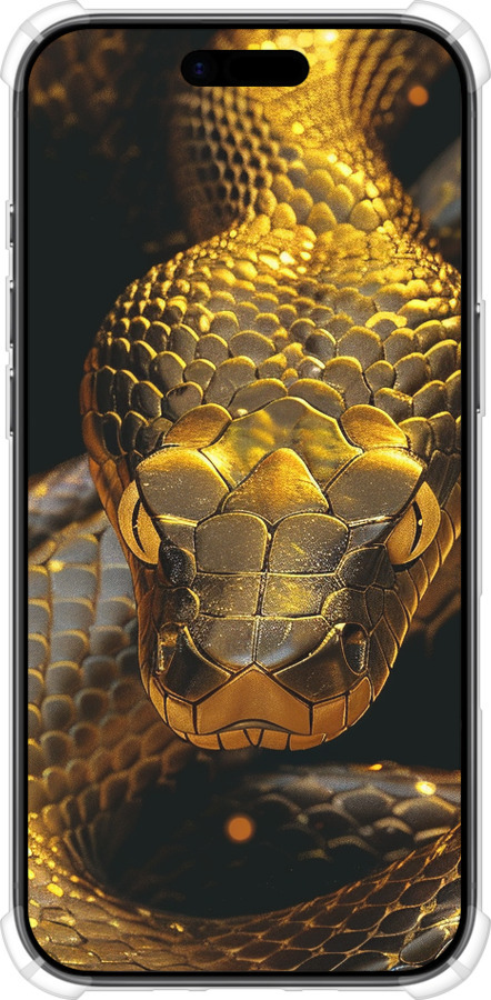 Силикон с усиленными углами чехол Golden snake для Apple iPhone 17 AIR - 6072sp-4032 изображение 