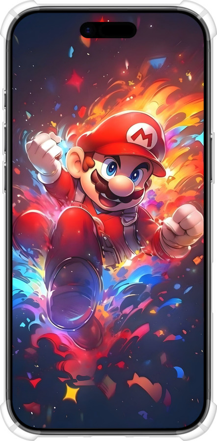 Силикон с усиленными углами чехол Супер Марио для Apple iPhone 17 AIR - 6342sp-4032 изображение 