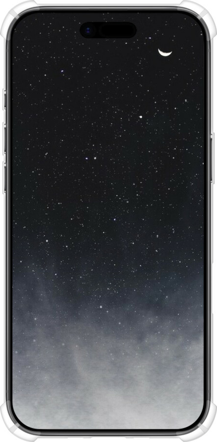Силикон с усиленными углами чехол Сині хмари, Синій місяць для Apple iPhone 17 AIR - 6396sp-4032 изображение 
