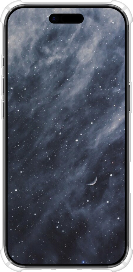Силикон с усиленными углами чехол Голубые облака, Голубая луна для Apple iPhone 17 AIR - 6398sp-4032 изображение 