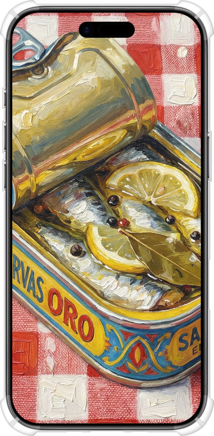 Силикон с усиленными углами чехол Vintage Sardine Tin Phone для Apple iPhone 17 AIR - 6772sp-4032 изображение 