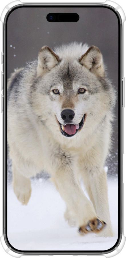 Силикон с усиленными углами чехол Бегущий волк для Apple iPhone 17 AIR - 826sp-4032 изображение 