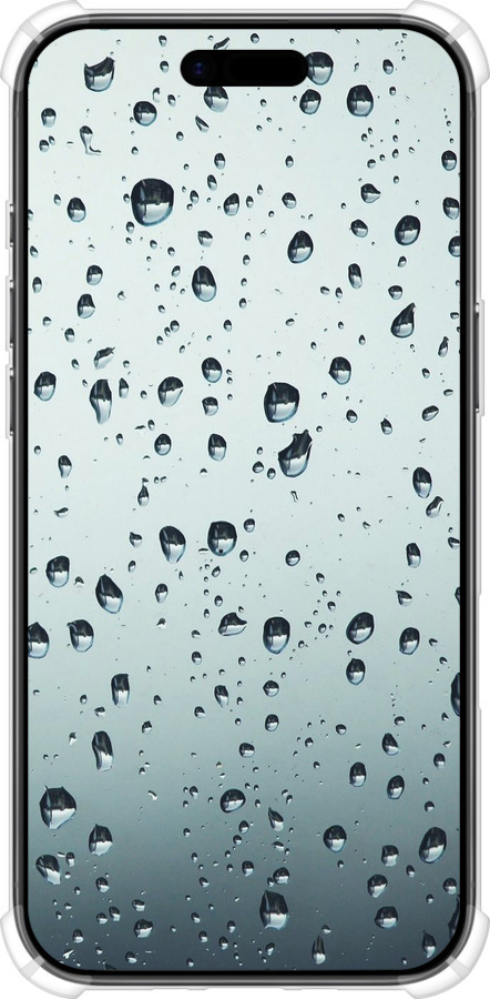 Силіконовий протиударний с посиленими кутами чехол Скло в краплях для Apple iPhone 17 AIR - 848sp-4032 изображение 