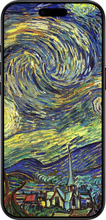Силиконовый чехол Винсент Ван Гог. Звёздная ночь для Apple iPhone 17 AIR - 163u-4032 изображение 