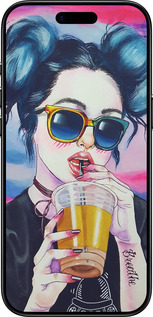 Силиконовый чехол Арт-девушка в очках для Apple iPhone 17 AIR - 3994u-4032 изображение 