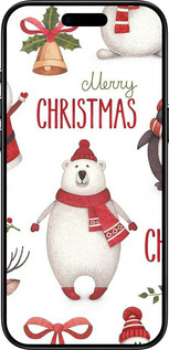 Силиконовый чехол Merry Christmas для Apple iPhone 17 AIR - 4106u-4032 изображение 