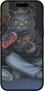 Силиконовый чехол gamer cat для Apple iPhone 17 AIR - 4140u-4032 изображение 