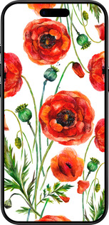 Силиконовый чехол Нарисованные маки для Apple iPhone 17 AIR - 4278u-4032 изображение 