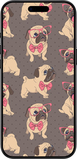 Силиконовый чехол мопсики 2 для Apple iPhone 17 AIR - 4362u-4032 изображение 