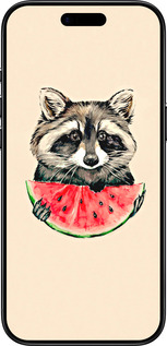 Силиконовый чехол Енотик с арбузом для Apple iPhone 17 AIR - 4605u-4032 изображение 