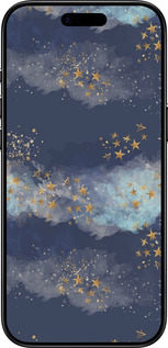 Силиконовый чехол Ночь золотые звезды для Apple iPhone 17 AIR - 5421u-4032 изображение 