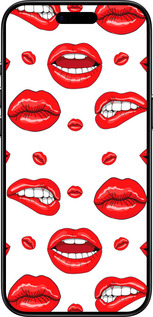 Силиконовый чехол Губы v3 для Apple iPhone 17 AIR - 5477u-4032 изображение 