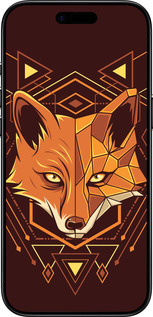 Силиконовый чехол Лиса геометрия для Apple iPhone 17 AIR - 5607u-4032 изображение 