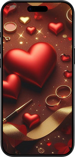 Силиконовый чехол Сердечки v3 для Apple iPhone 17 AIR - 5833u-4032 изображение 