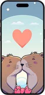 Силиконовый чехол Капибара любовь для Apple iPhone 17 AIR - 6027u-4032 изображение 