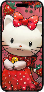 Силиконовый чехол hello kitty1 для Apple iPhone 17 AIR - 6036u-4032 изображение 