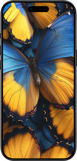 Силиконовый чехол Желто-голубые бабочки для Apple iPhone 17 AIR - 6046u-4032 изображение 