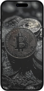 Силиконовый чехол Black Bitcoin для Apple iPhone 17 AIR - 6090u-4032 изображение 