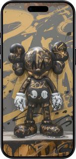 Силиконовый чехол Bronze kaws для Apple iPhone 17 AIR - 6097u-4032 изображение 