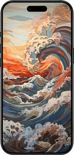 Силиконовый чехол Арт волны для Apple iPhone 17 AIR - 6324u-4032 изображение 